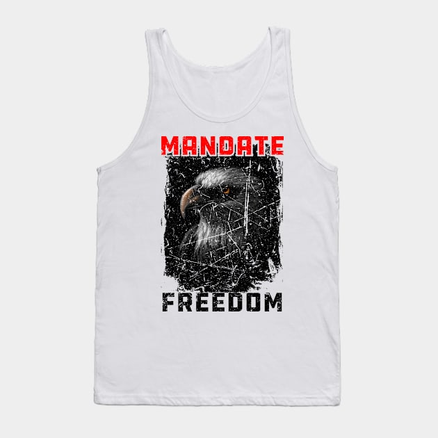 Mandate Freedom, American Eagle Red and white design Tank Top by laverdeden